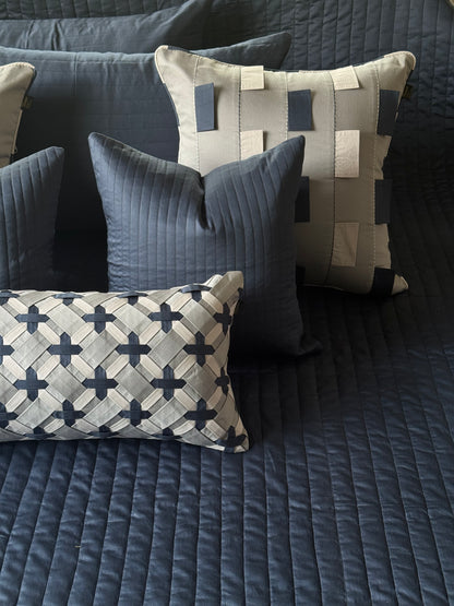 The Deep Blue Ashton Bedding Set