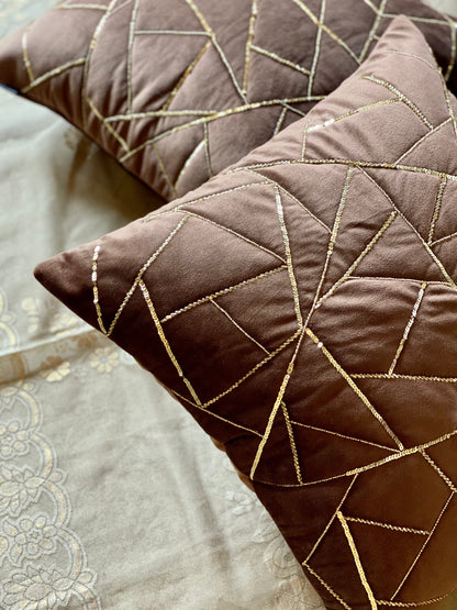 THE BROWN ABSTRACT CUSHION