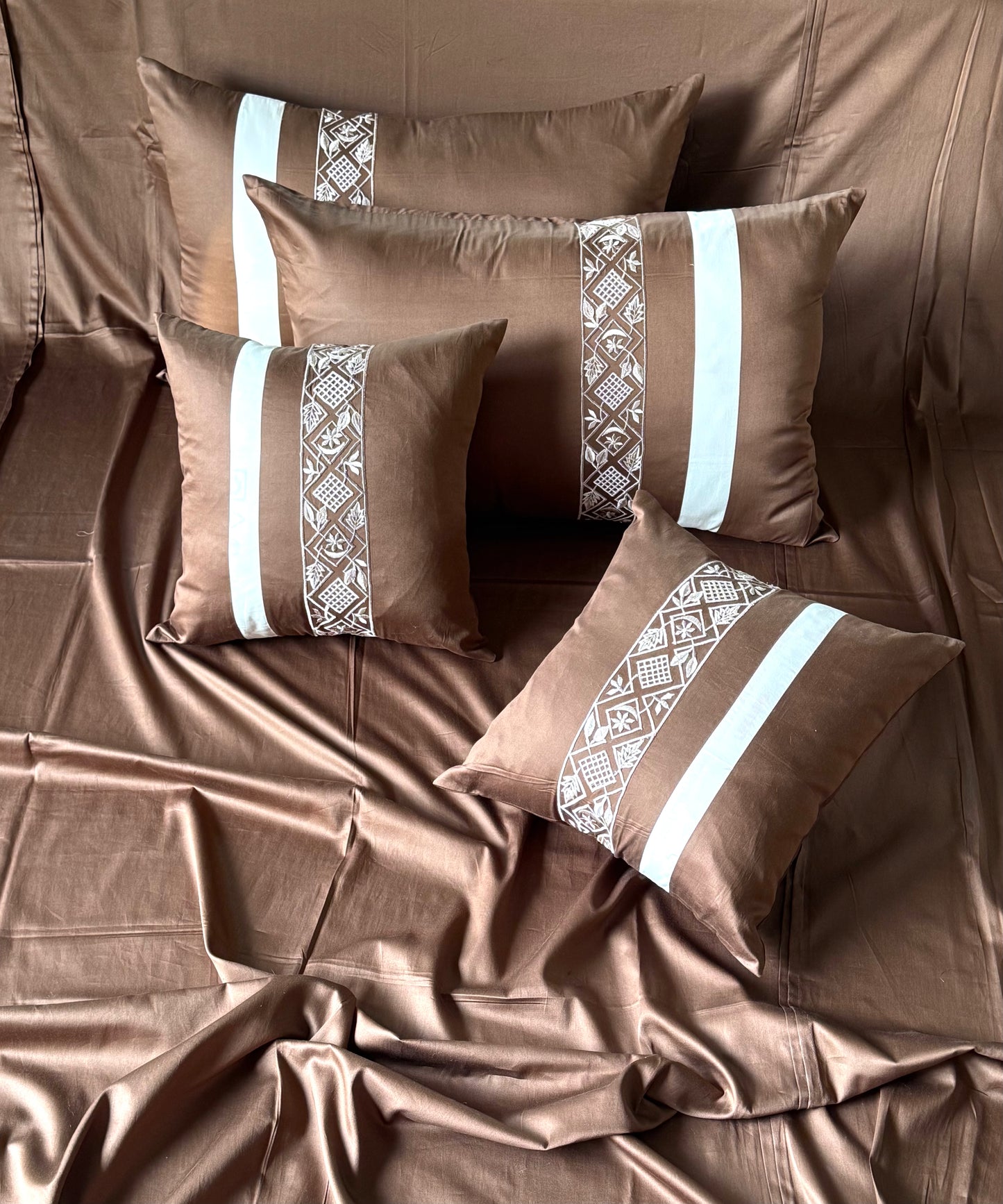 The Brown Grid Bedsheet