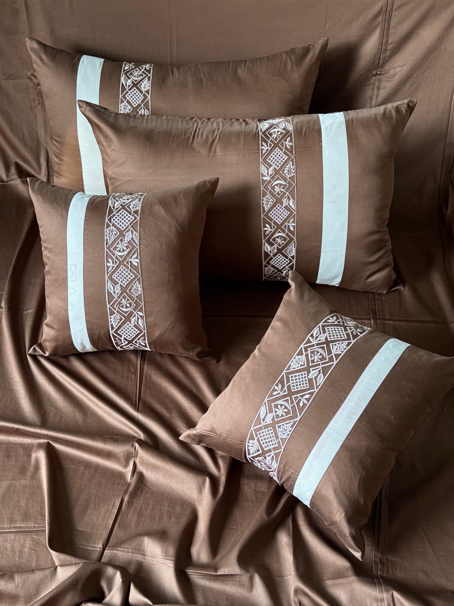 The Brown Grid Bedsheet