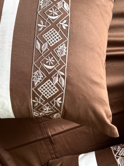 The Brown Grid Bedsheet