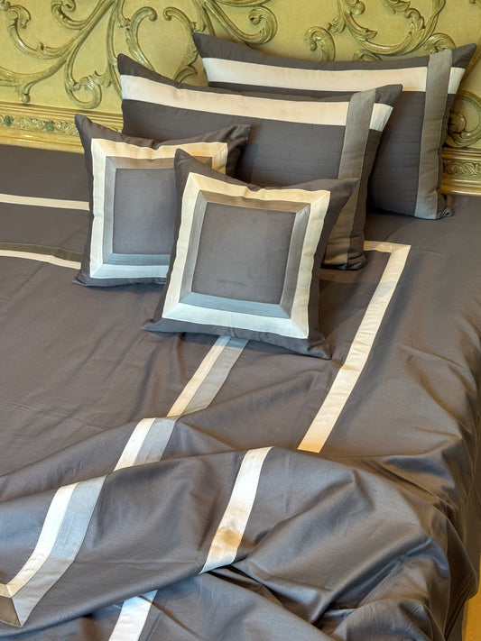 The Grey Grid Bedsheet