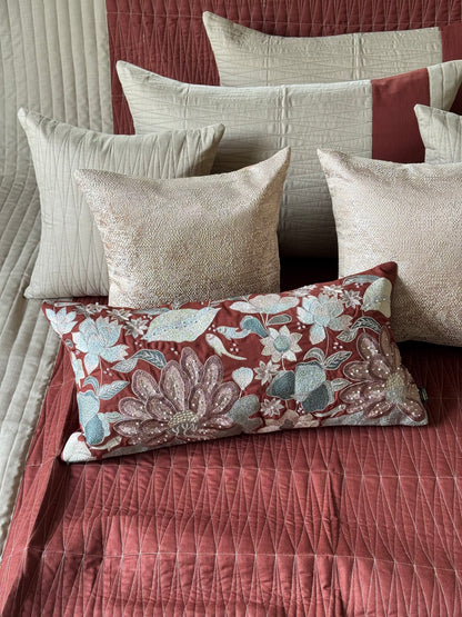 The Rust & Beige Flora Bedding Set
