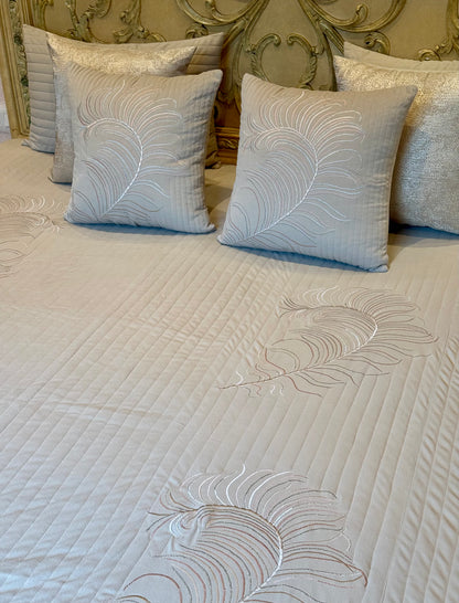 Suede Pearl Quill Bedding Set