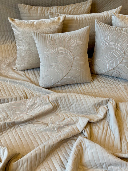 Suede Pearl Quill Bedding Set