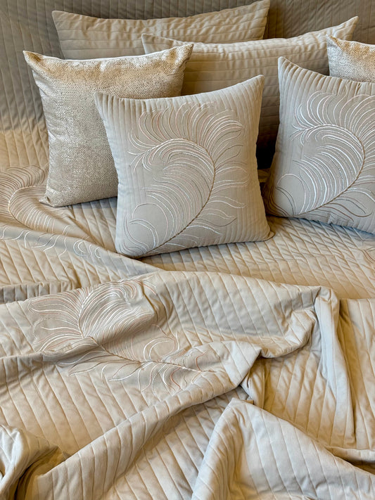 Suede Pearl Quill Bedding Set