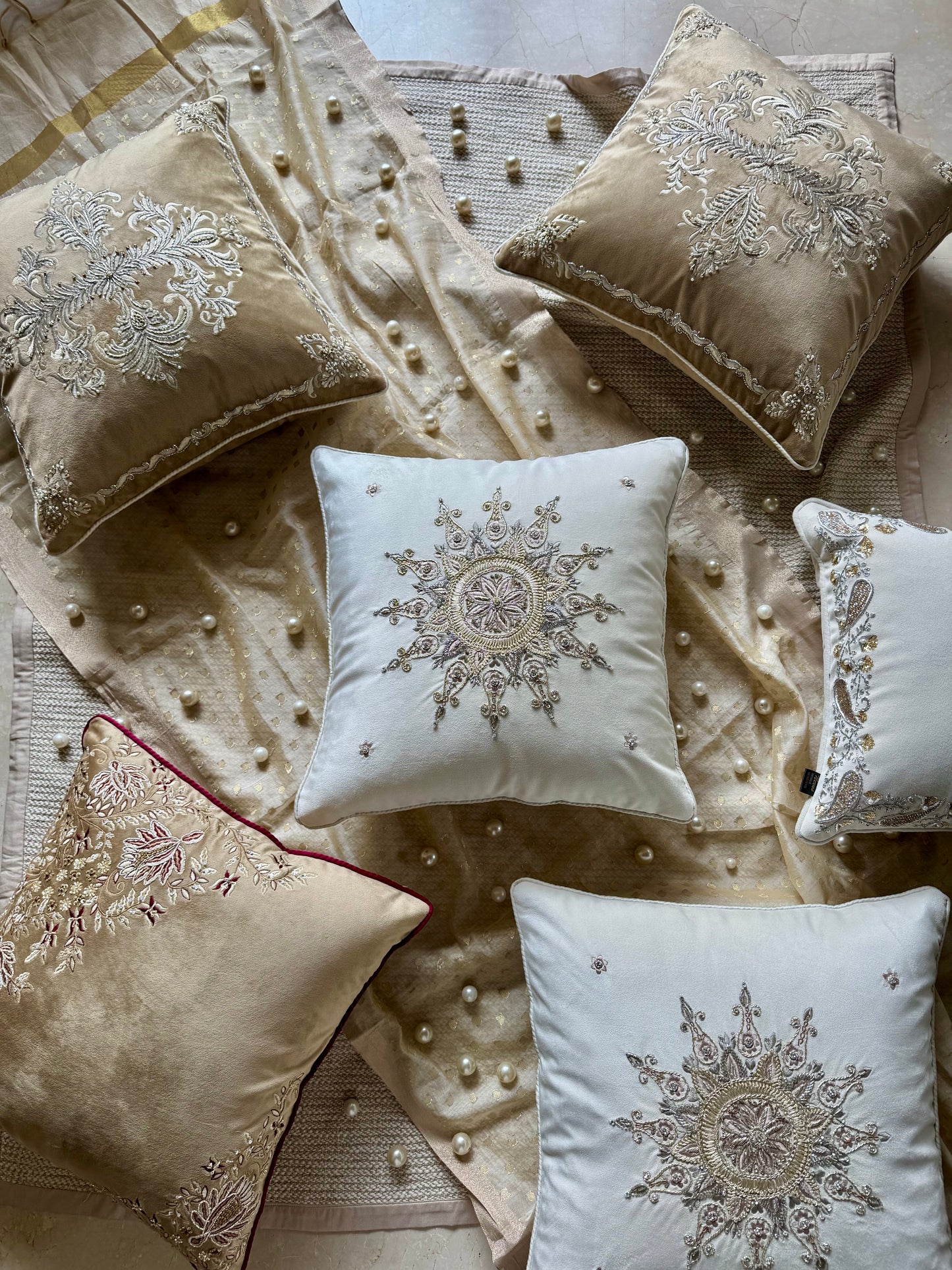 The Ivory Étoile Cushion Cover