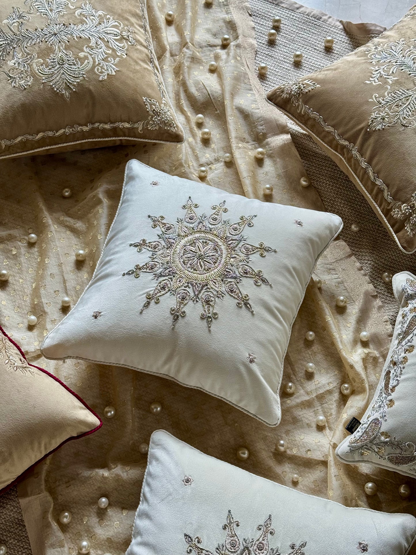 The Ivory Étoile Cushion Cover