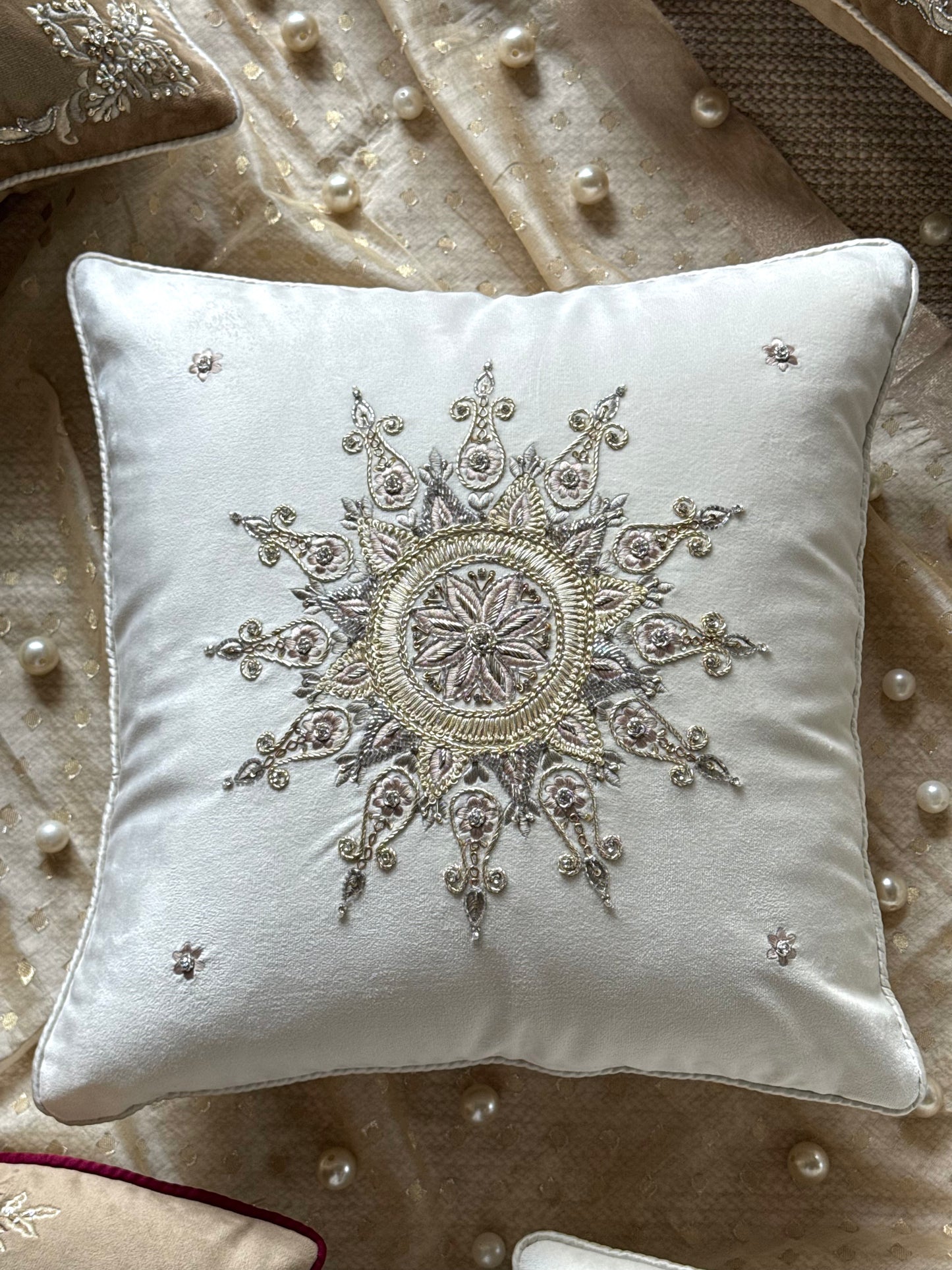 The Ivory Étoile Cushion Cover