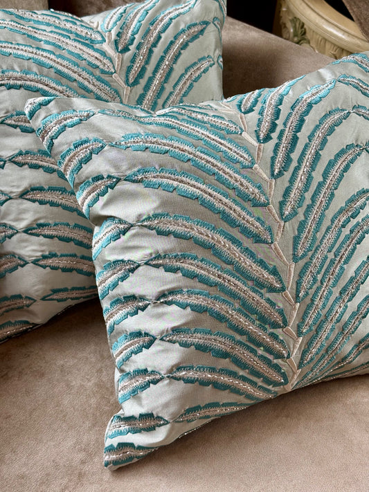 The Ocean Mist Folia Cushion Cover