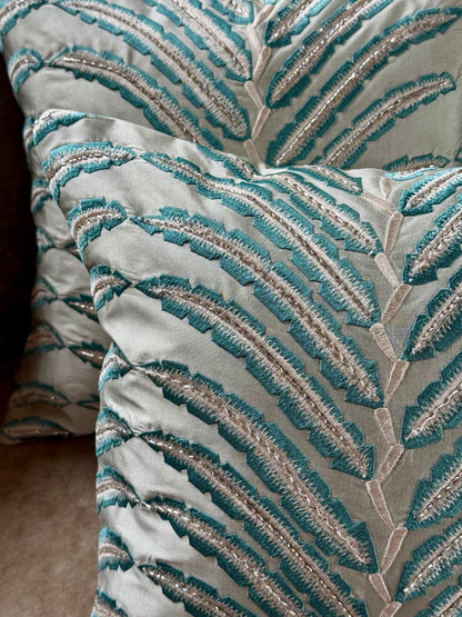 The Ocean Mist Folia Cushion Cover