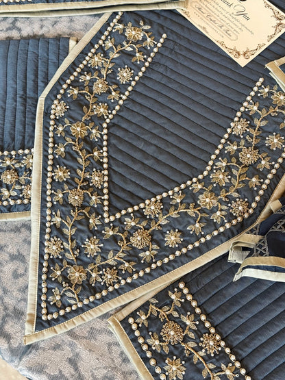 The Deep Blue Regal Weave Table Linen Set