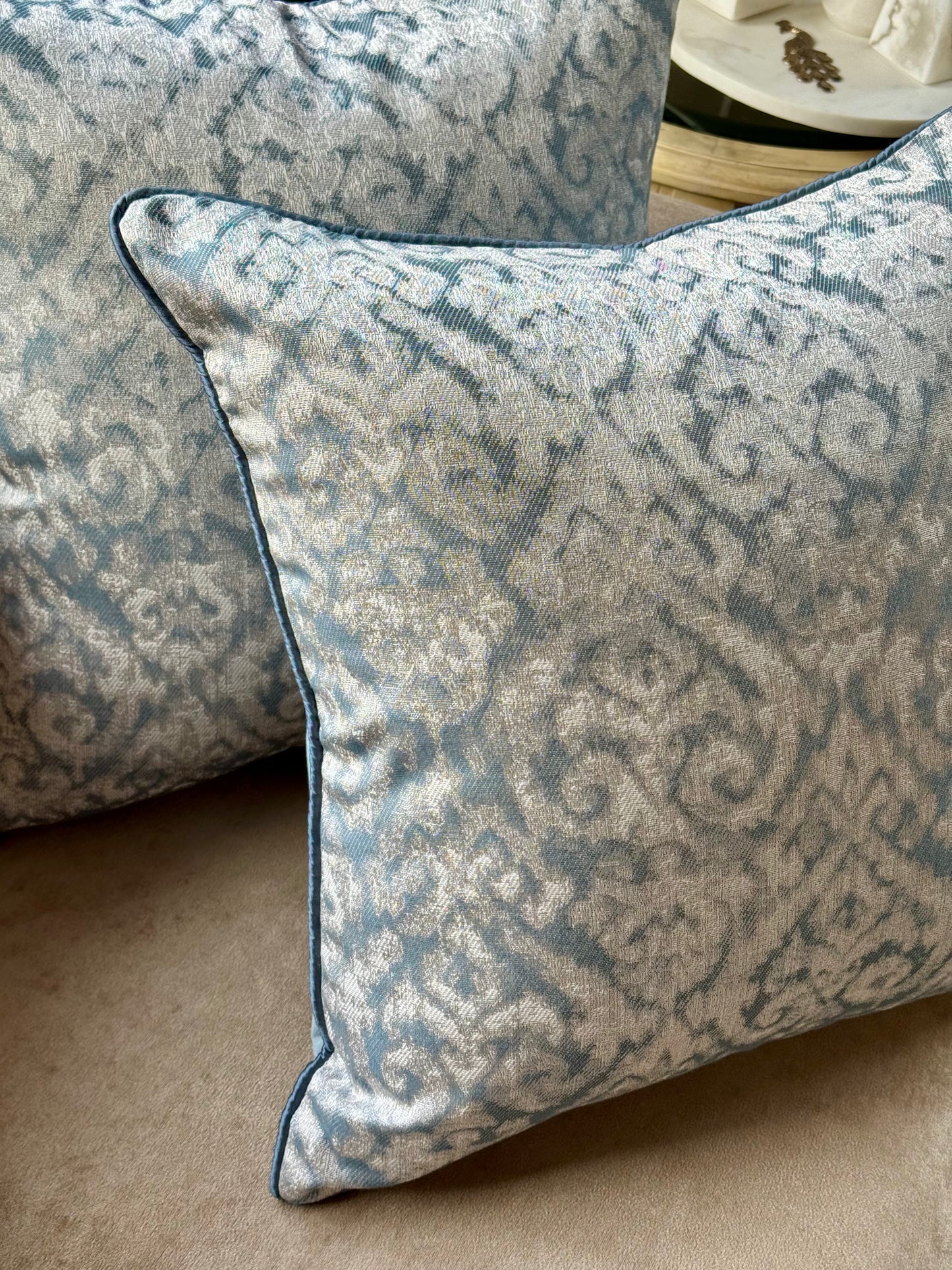 The Blue Damask Cushion Cover