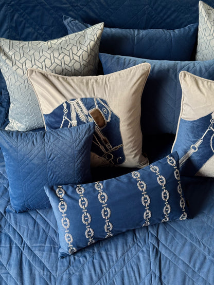 The Bright Blue Horse Bedding Set