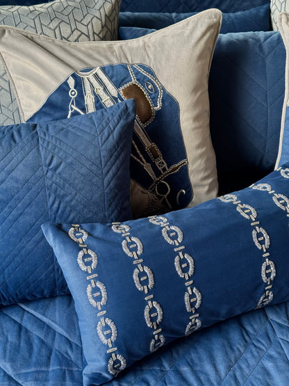 The Bright Blue Horse Bedding Set
