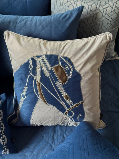 The Bright Blue Horse Bedding Set