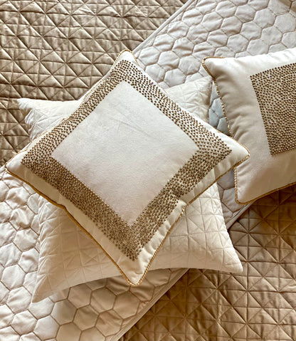 THE CREAM BEAD CUSHION COVER