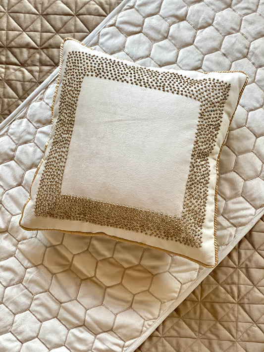 THE CREAM BEAD CUSHION COVER