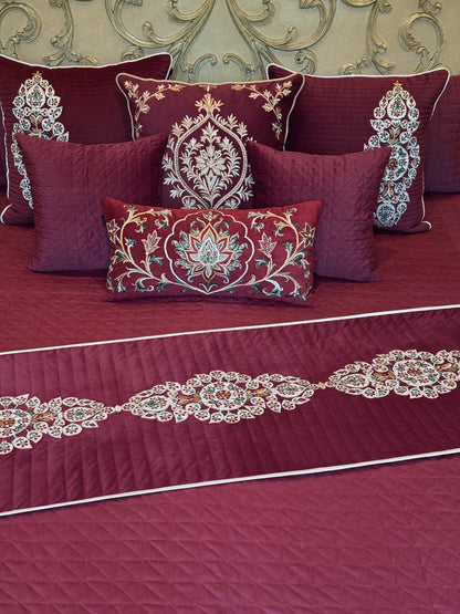 The Regal Merlot Suede Set