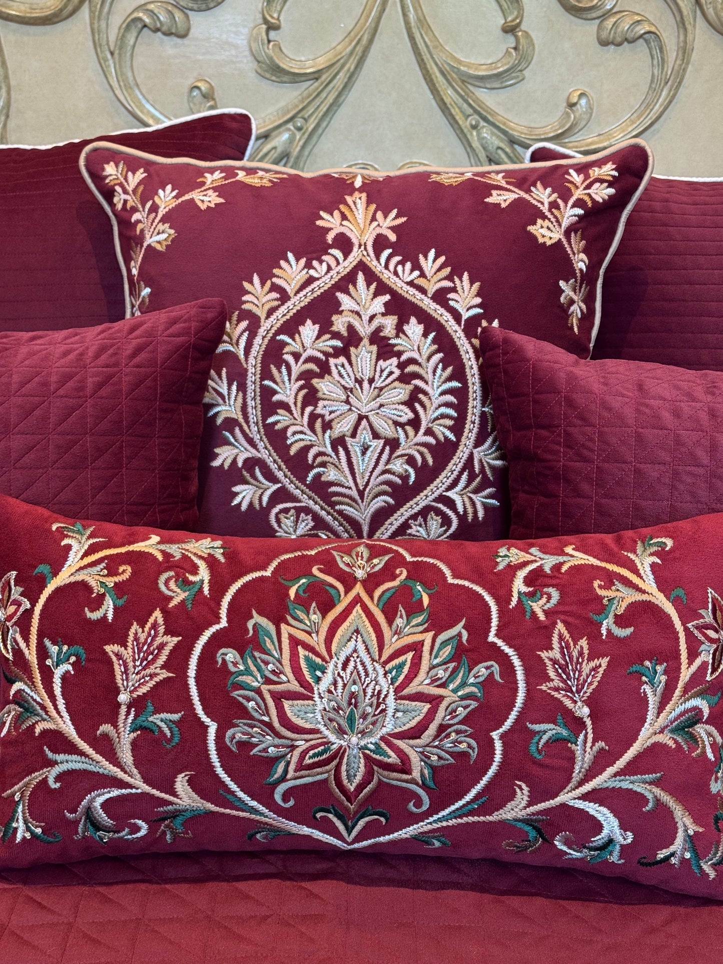 The Regal Merlot Suede Set
