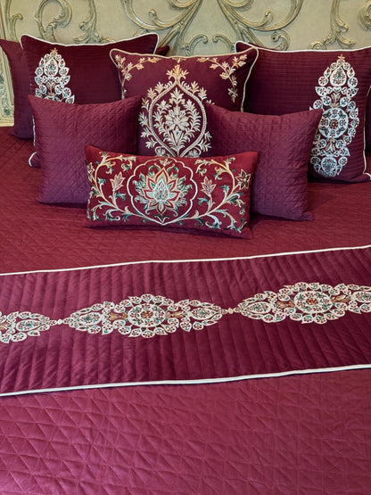The Regal Merlot Suede Set