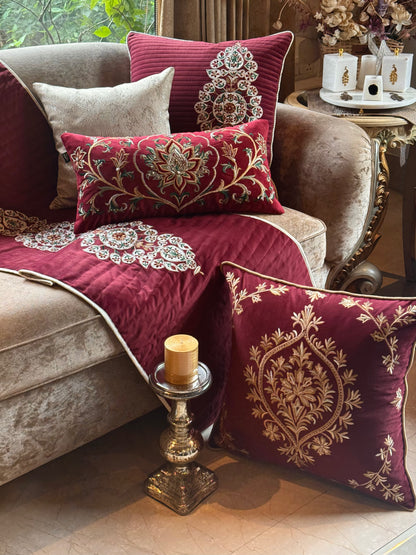 The Regal Merlot Suede Set