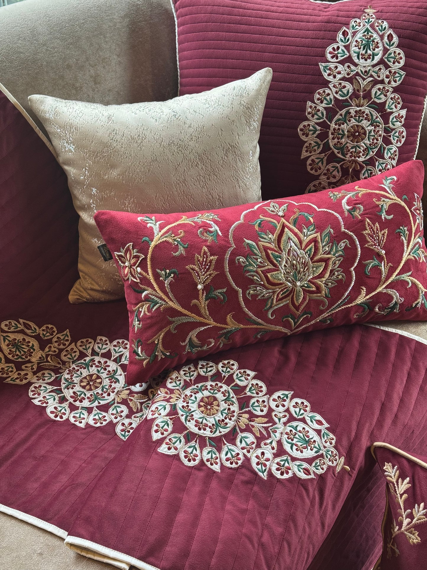 The Regal Merlot Suede Set