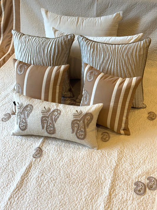 The Beige Paisley Bedding Set