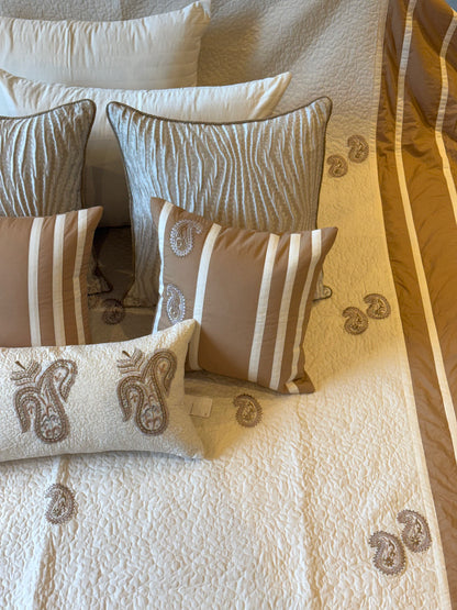 The Beige Paisley Bedding Set