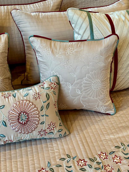 The Beige Rosette Bedding Set