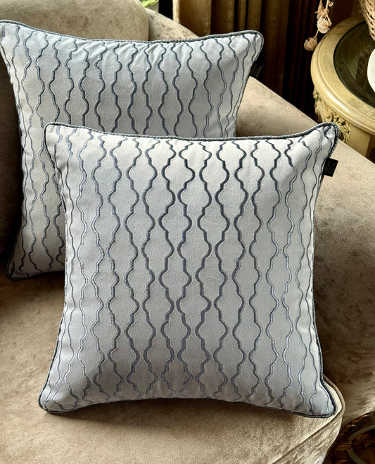 The Silver Wave Cushion Cover