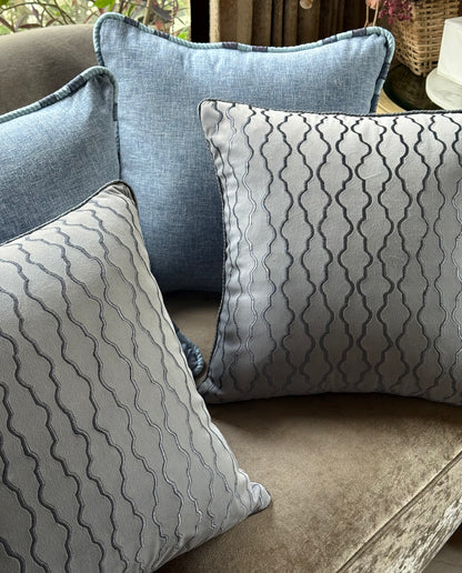 The Silver Wave Cushion Cover