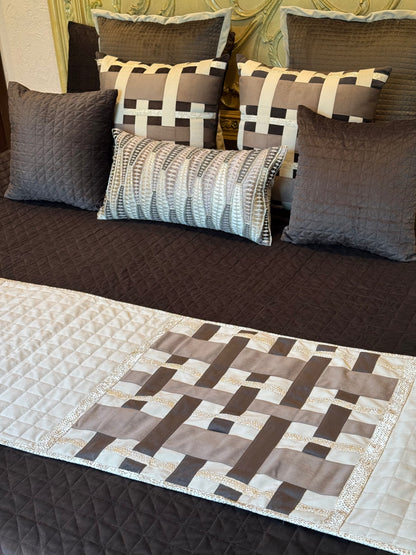 The Brown Maison Échelon Bedding Set