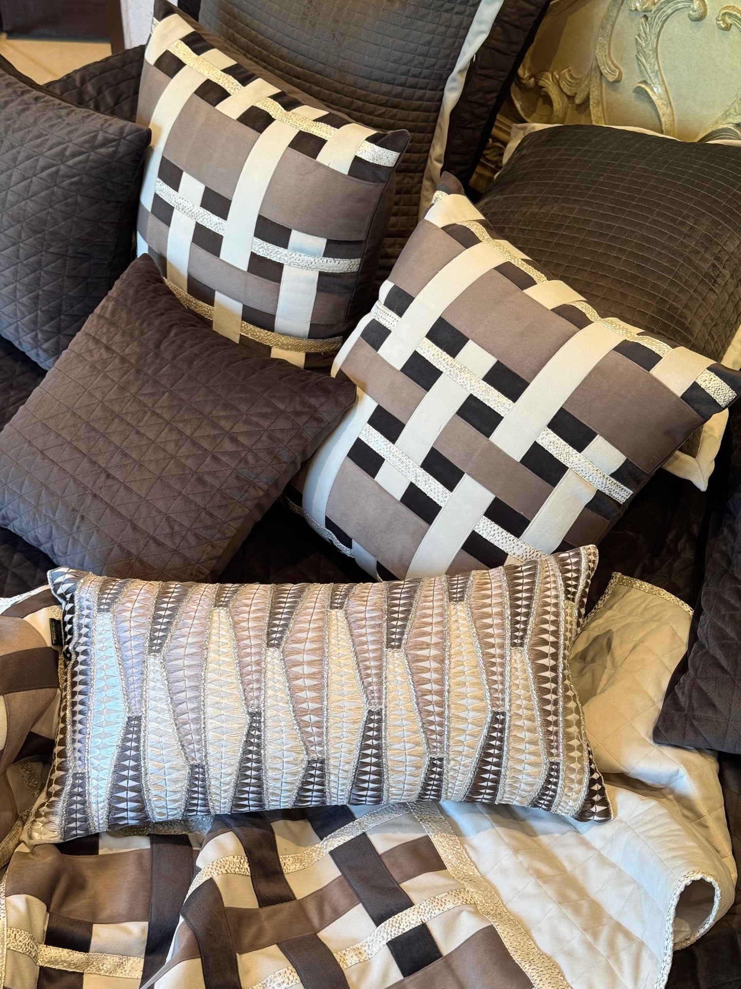 The Brown Maison Échelon Bedding Set