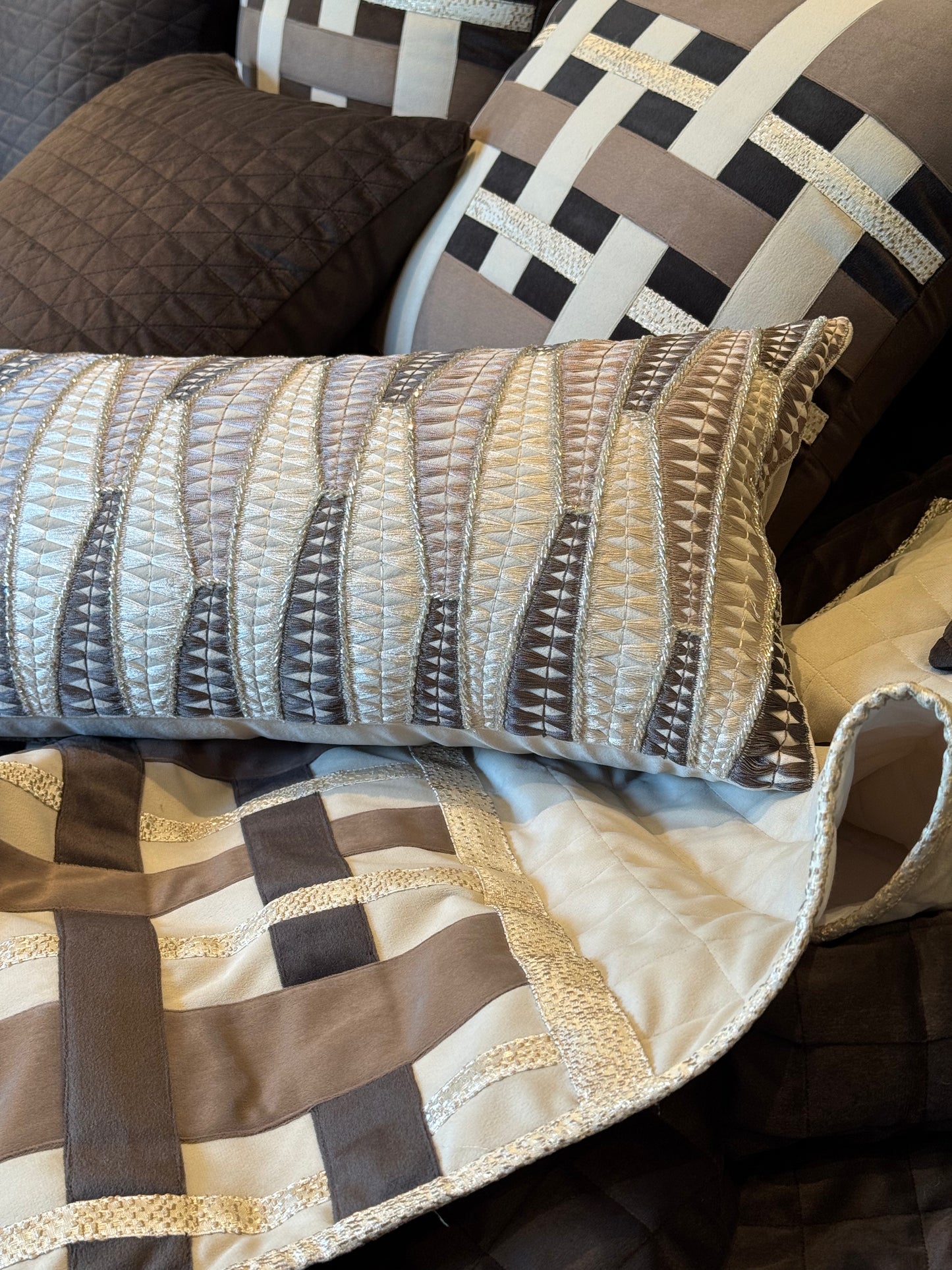 The Brown Maison Échelon Bedding Set