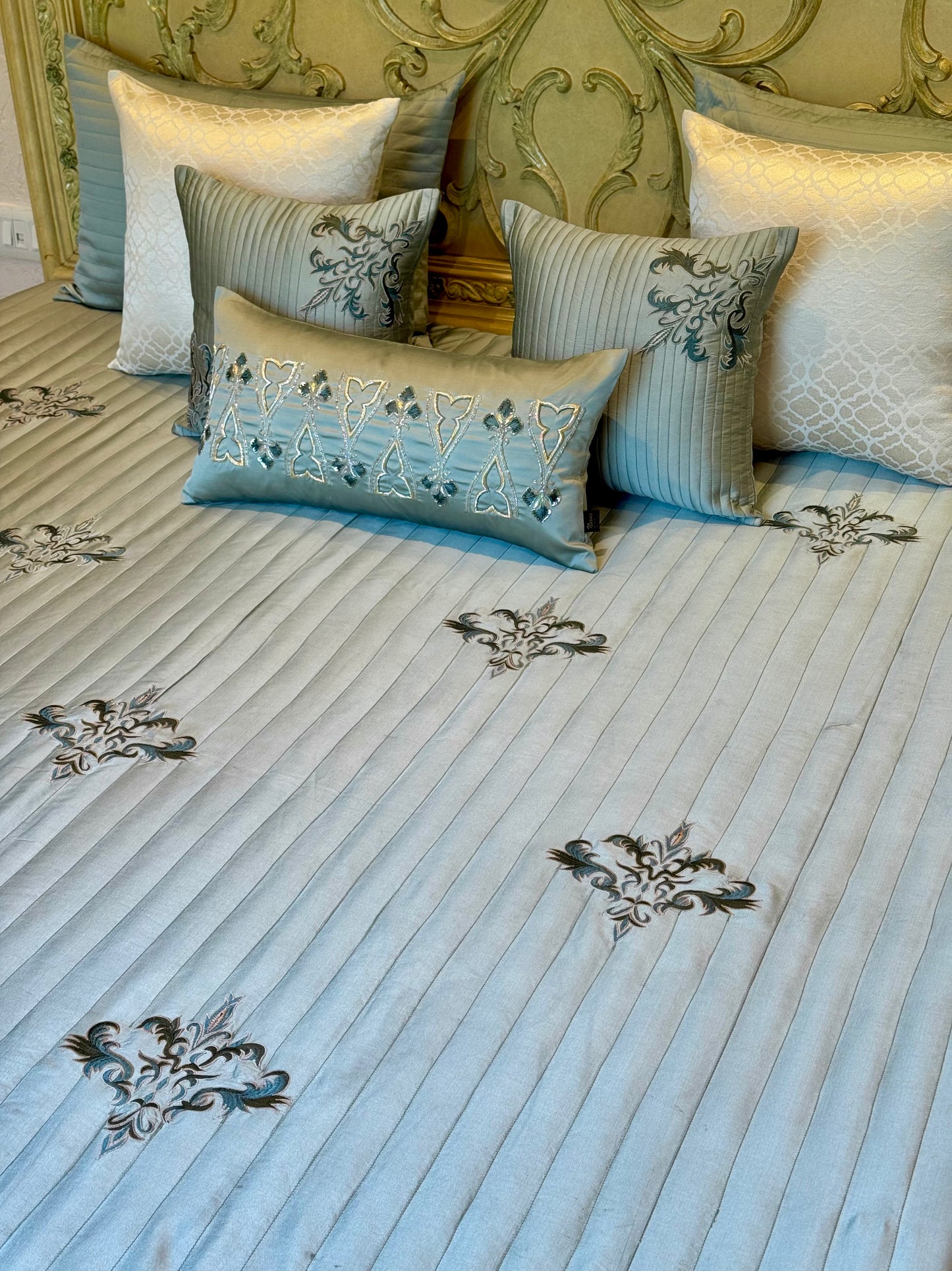 The Soft Green Baroque Bedding Set