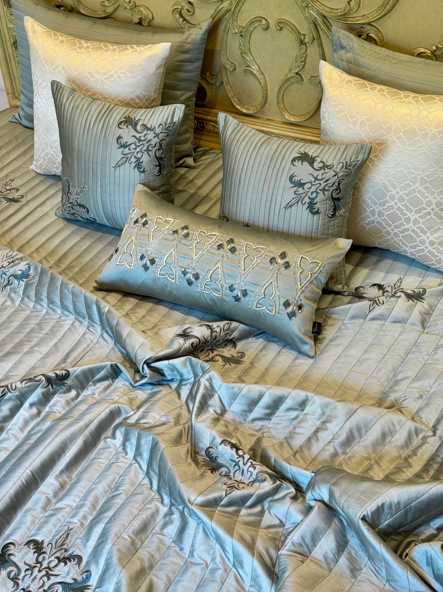 The Soft Green Baroque Bedding Set