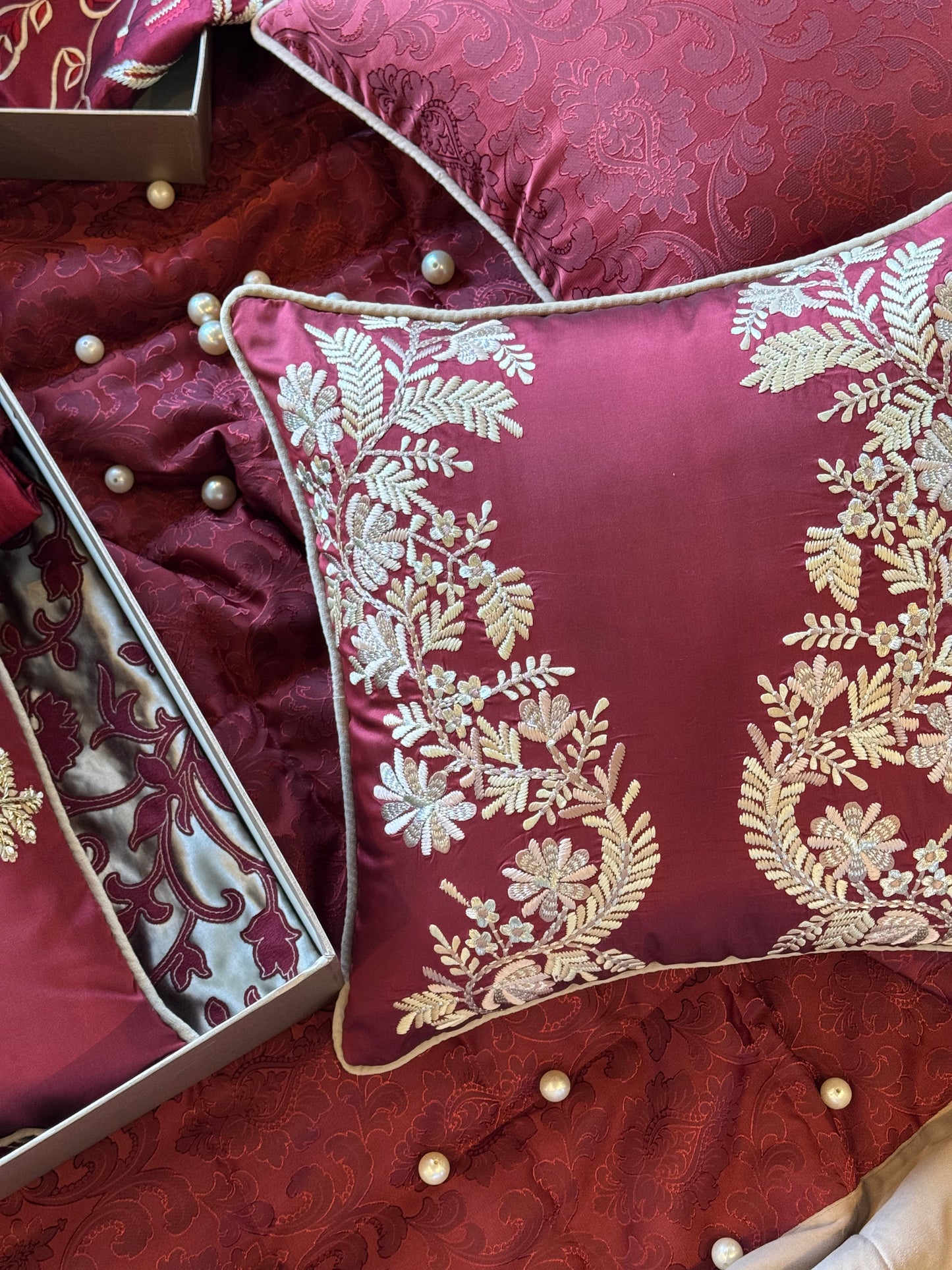 The Maroon Merlot Cushion Cover