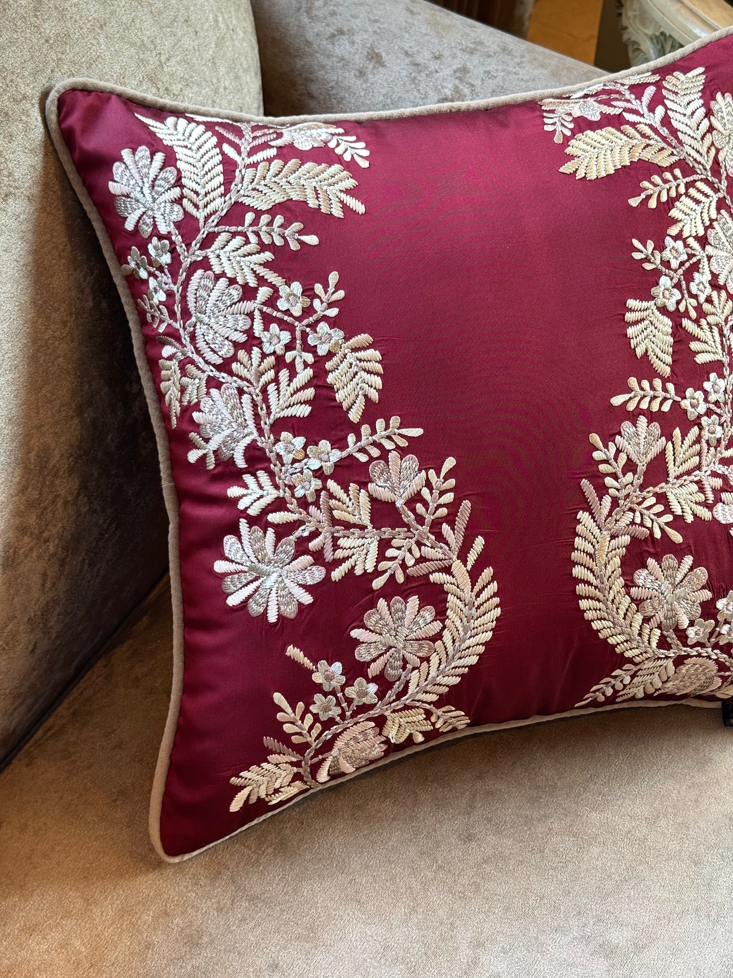The Maroon Merlot Cushion Cover