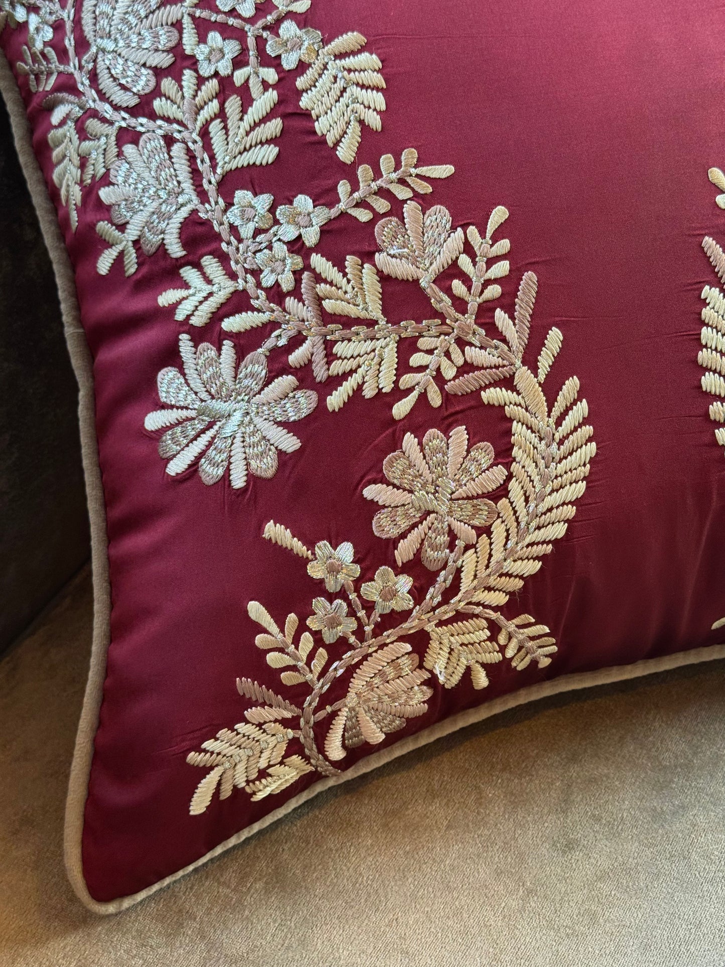 The Maroon Merlot Cushion Cover