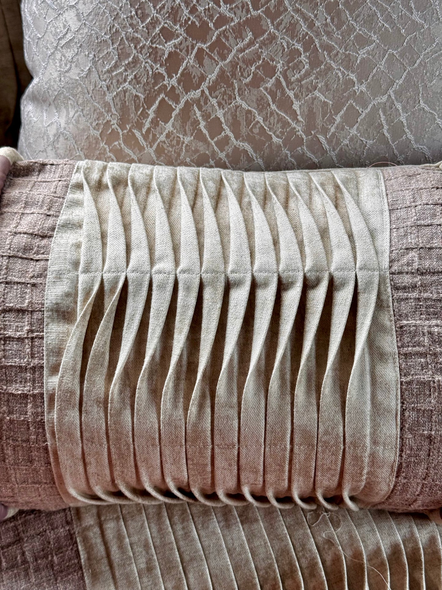 The Plum Waffle Pleated Lumbar (With Insert)