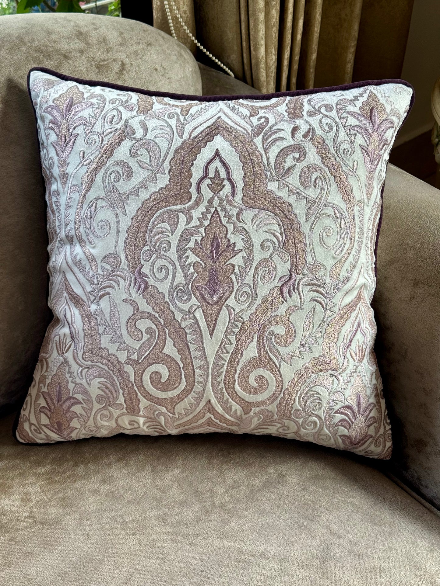 The Mauve Persian Cushion Cover