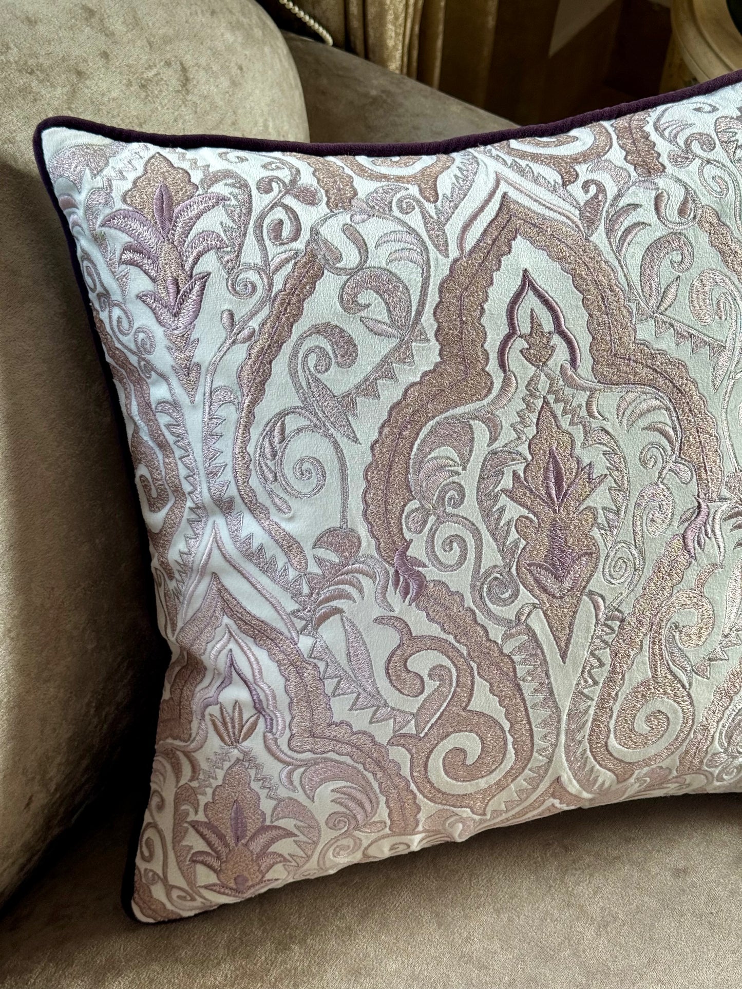 The Mauve Persian Cushion Cover