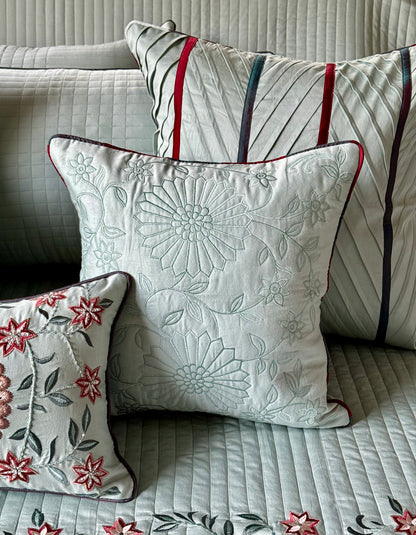 The Soft Aqua Rosette Bedding Set