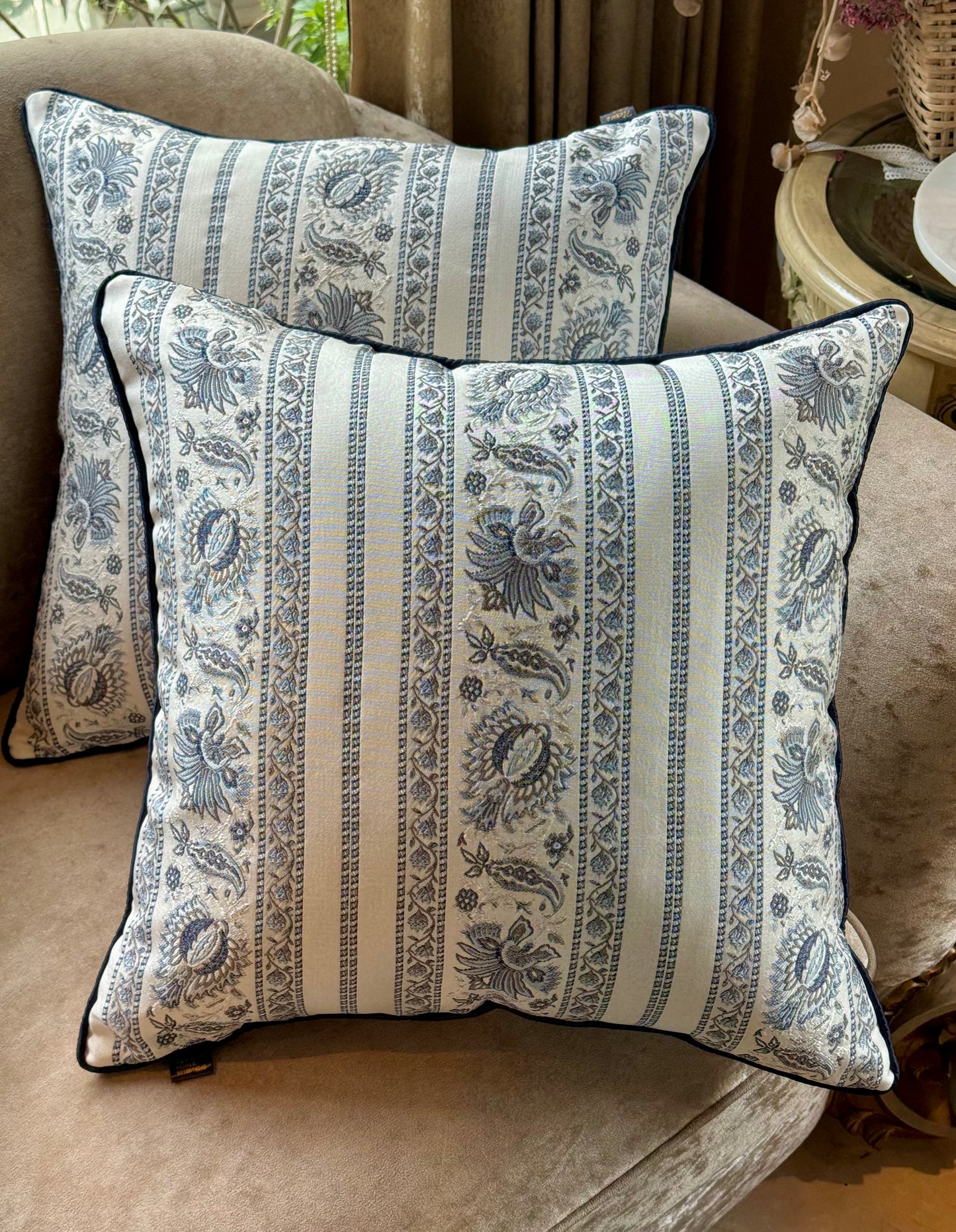 The Blue Heirloom Cushion Cover