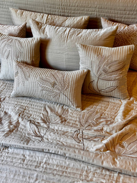 The Beige Valencia Bedding Set