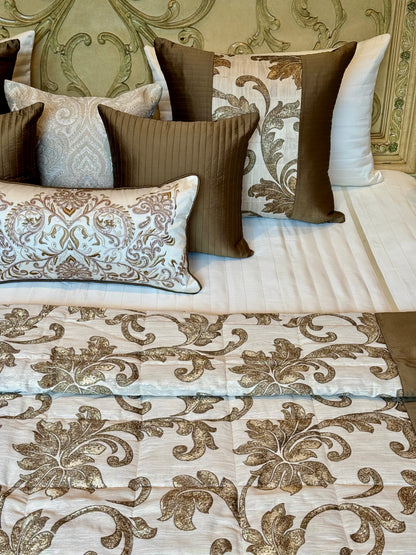The Gold Jacquard Quilt Set