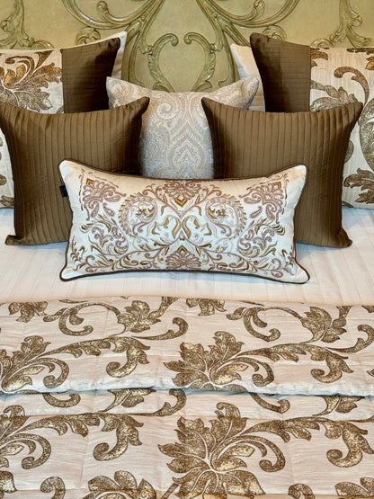 The Gold Jacquard Quilt Set