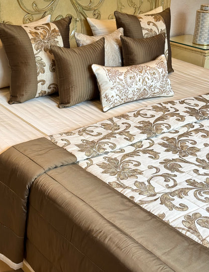 The Gold Jacquard Quilt Set