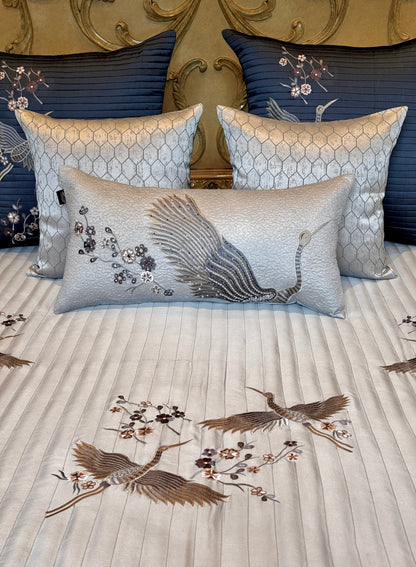 The Light Grey Bird Bedding Set